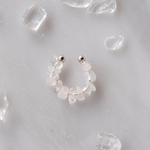 ローズクォーツミックス　イヤーカフ　silver