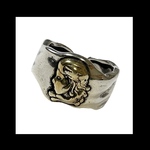 silver925【Christão_GD RING】ゴールド シンプル 病みかわいい ピープス シルバー パンク ロック メンズ 個性的 銀 ユニセックス  ストリート モード キリスト