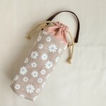 保冷ペットボトルケース【モノトーンフラワー ベージュ】
