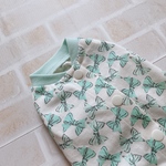 犬服SS パステルリボン ミント バックオープン(背中開き) ✨送料無料✨