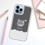 ペット写真×名入れ×くすみバイカラー*ほぼ全機種対応*うちの子スマホケース