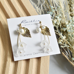 すずらんピアス・イヤリング -ホワイト white-