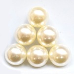 18.0mm 高品質 穴無し 18個 パール 素材 ビーズパーツ アクセサリー材料 ハンドクラフト パールホワイト
