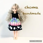 《SALE》　リカちゃん　服　ワンピース　蝶の羽模様