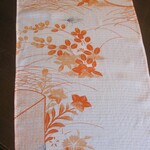 【アンティーク】正絹夏帯揚げ・絽縮緬・146cm・シルク帯あげ