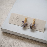 "labradorite×iolite..berry"サージカルステンレス ラブラドライト アイオライト ピアス☽ 