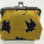 癒され黒猫🐈‍⬛♡がま口👛