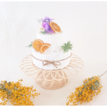 ラタンのお花ケーキスタンド＊゜