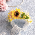 ワンコ用カチューシャ♡ロマンティックひまわり🌻スモールsize