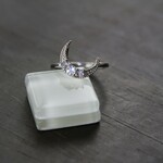 ブルームーンストーン＆タンザナイト　クレセントリング　SILVER925