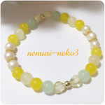 ★☆春先取りセール☆★ビタミンカラー♡パール&リボンブレスレット