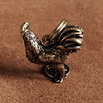 真鍮 ニワトリ キーホルダー（リアル）にわとり 鶏 鳥 酉年 バード チキン 干支 縁起物 置物 キーチェーン お守り ブラス brass モチーフ