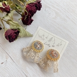 last1🤍antique summer小さなインド刺繍ピアス/イヤリング◆