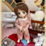オビツ11：長袖パジャマと帽子セット