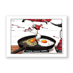 お好みのイラストカード（キャンバス加工）2枚セット【141,Crack an egg】/絵本MORNINGより