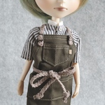 1/6ドール・ワークエプロン（カーキ）