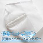 【夏用】メッシュ冷感　シルクマスクカバー　ビジネスシーンに　透明　クリア　爽やか　透け感　国産シルク　美肌　紫外線対策
