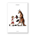 お好みのイラストカード（キャンバス加工）2枚セット【89.FIGHT】