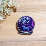猫の刺繍ブローチ  〜真夏の花火ドーム〜