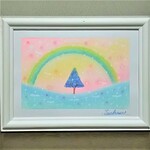 パステルアート　夢の芽生えと希望の木　パステル画原画