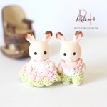 シルバニアファミリー　シルバニア　♡パステルピンク♡ あかちゃんドレス