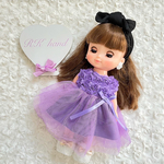 【在庫販売】カラードレス パープル♡メルちゃん ソランちゃん 服 ワンピース