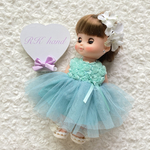 【在庫販売】カラードレス ミントグリーン♡メルちゃん ソランちゃん 服 ワンピース