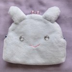 【訳ありSALE】うさぎポーチ(Wファスナー)　K012