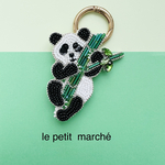 赤ちゃんパンダのビーズ刺繍2wayブローチ