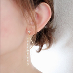 シンプルロングチェーンピアス/イヤリング