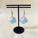 Sea(水色) つまみ細工ピアス
