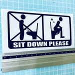 SIT  DOWN PLEASE ステッカー❸