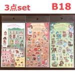 B18♡海外♡韓国♡ペーパードールメイト♡デコステッカー3点セット