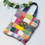 ＜ミニバッグ＞ カンタキルトのカラフルバッグ（刺し子/カンタキルト/ラリーキルト/古布/インド）