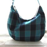 (401)斜めがけショルダーバッグ*チェック*ブルー