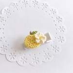  ＊小さなりんご・ゆずのヘアクリップ　1個  クリップ3.5cm 