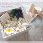 MeKeAloha♡リゾートウェディングリングピロー♡イニシャルプレート付き♡