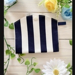 大人気☆マスクポーチ　マスクケース　マスク仮置きケース　ボーダー