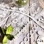 送料無料【R1-1 コラージュ素材】フリンジレース　刺繍　ジャンクジャーナル　チャーム　