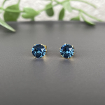 【モンタナ×ゴールド】シンプルひと粒ピアス（6mm）