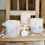 Ledキャンドル 癒しの揺らめき ボタニカルランタン 七色紫陽花