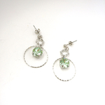 クリソライトのシルバーリングピアス