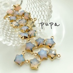 [2ピース]星形天然石チャーム・オパール