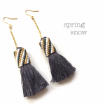 tassel × stripe pierce（dark gray）