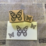 🦋〜✨蝶ʚïɞ.•バタフライ 大＆小 2点セット⑭✨～🦋‪スタンプ　はんこ