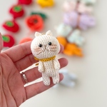 あみぐるみチャーム しろねこさん