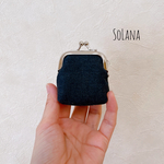 ミニがま口◇デニム×パズル◇コインケース