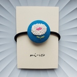 刺繍ヘアゴム🌷　no.932   くるみボタン　💛送料無料💛　