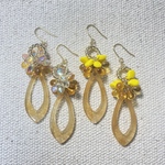 【ROKO様専用】🧡チェコガラスとアクリルフープのピアス