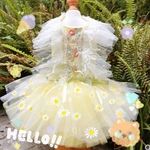 在庫セール‼️カモミール可愛い小花チュチュスカートふんわりドレス　プリンセス　お花畑　
